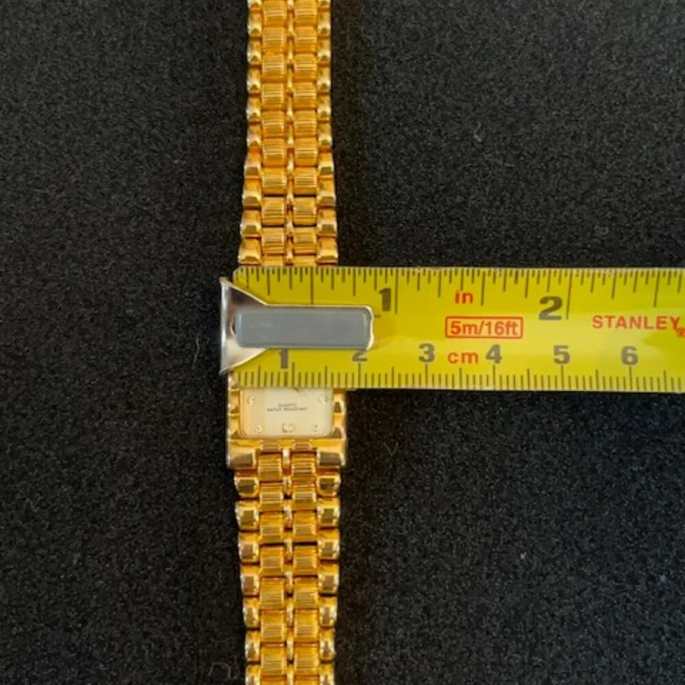 VINTAGE ACUET | Gold-tone bracelet watch-NEW Battery